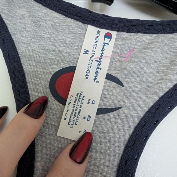 Champion Navy Mesh Tank Top Size M - Picture 4 of 5